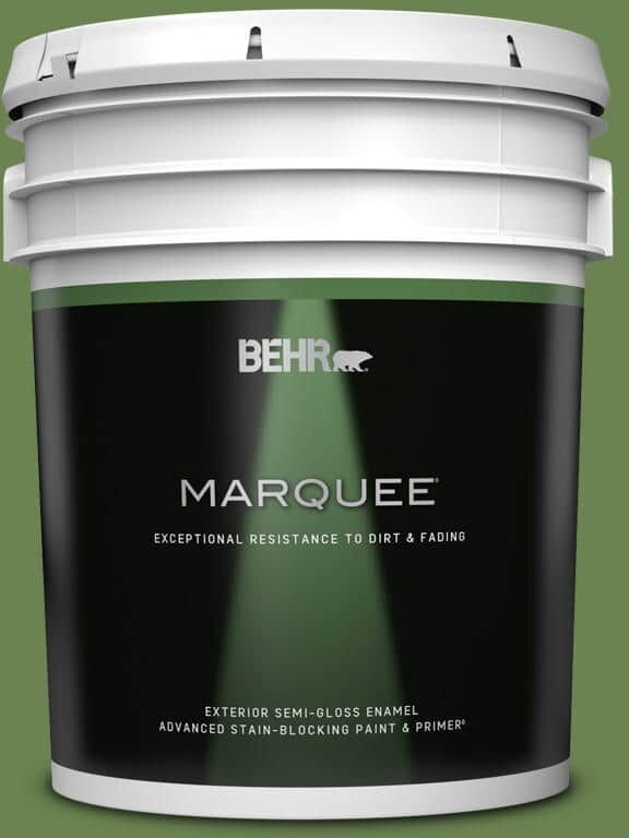 BEHR MARQUEE 5 gal. #430D-6 Happy Camper Semi-Gloss Enamel Exterior Paint & Primer