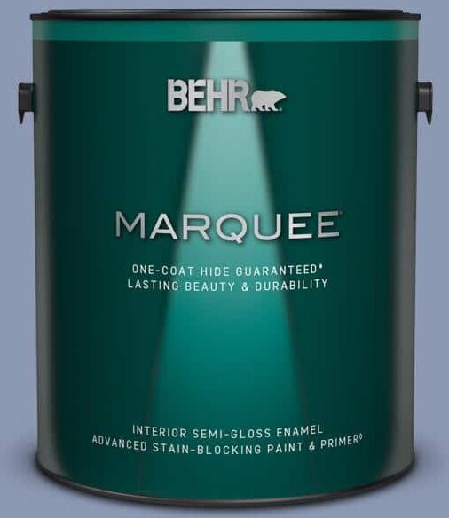 BEHR MARQUEE 1 gal. #600F-5 Blueberry Buckle Semi-Gloss Enamel Interior Paint & Primer