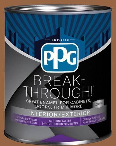 Break-Through! 1 qt. PPG1070-7 Cinnamon Stick Semi-Gloss Door, Trim & Cabinet Paint