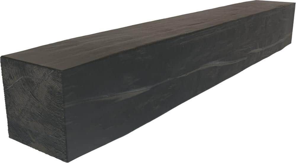 Ekena Millwork 6 in. x 6 in. x 6 ft. RiverWood beam Rustic Faux Wood beam Fireplace Mantel Aged Ash