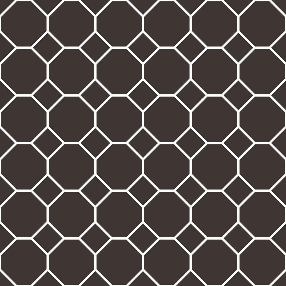 Bee Hive Design Black/White Matte Finish Vinyl on Non-Woven Non-Pasted Wallpaper Roll