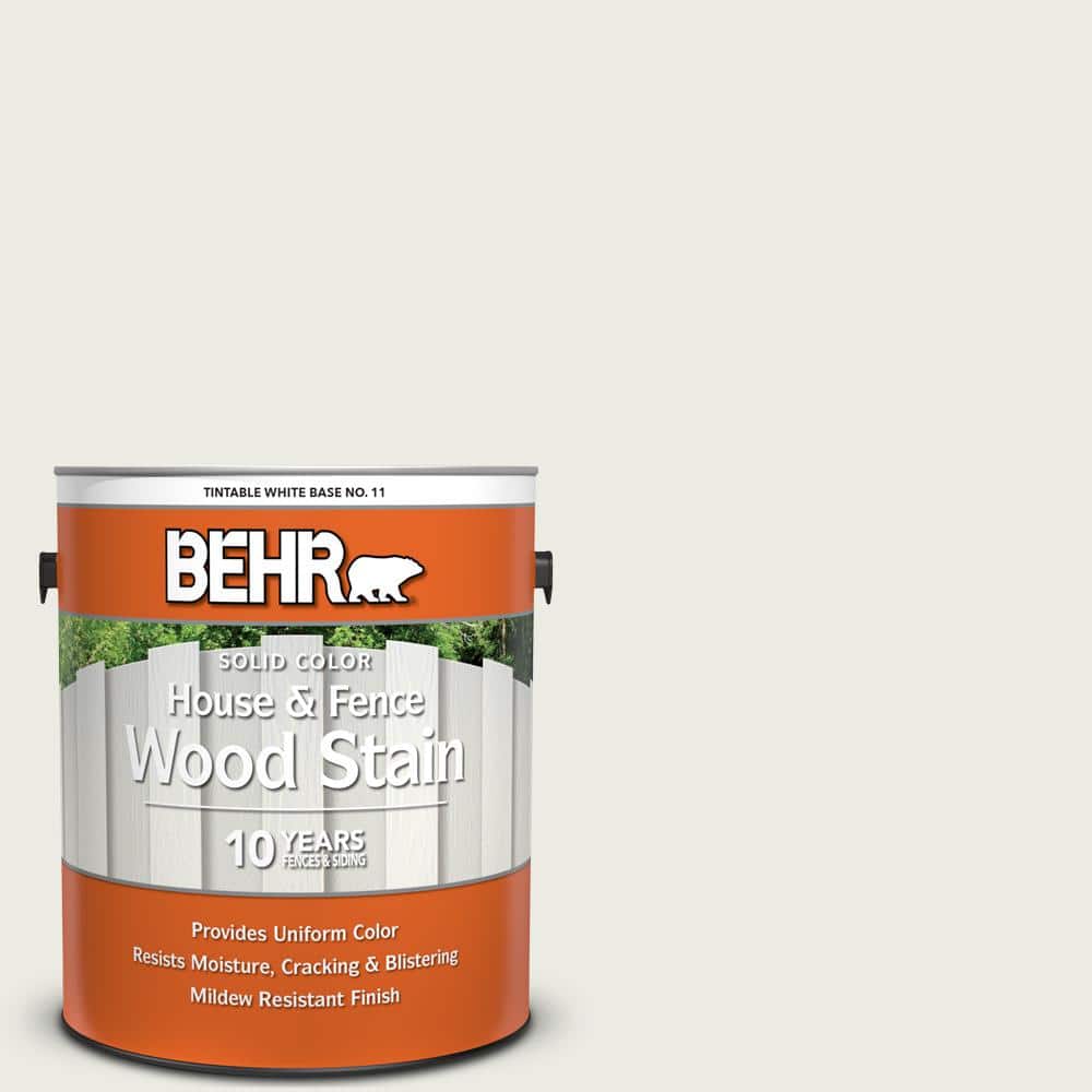 BEHR 1 gal. #GR-W08 Arcade White Solid Color House and Fence Exterior Wood Stain