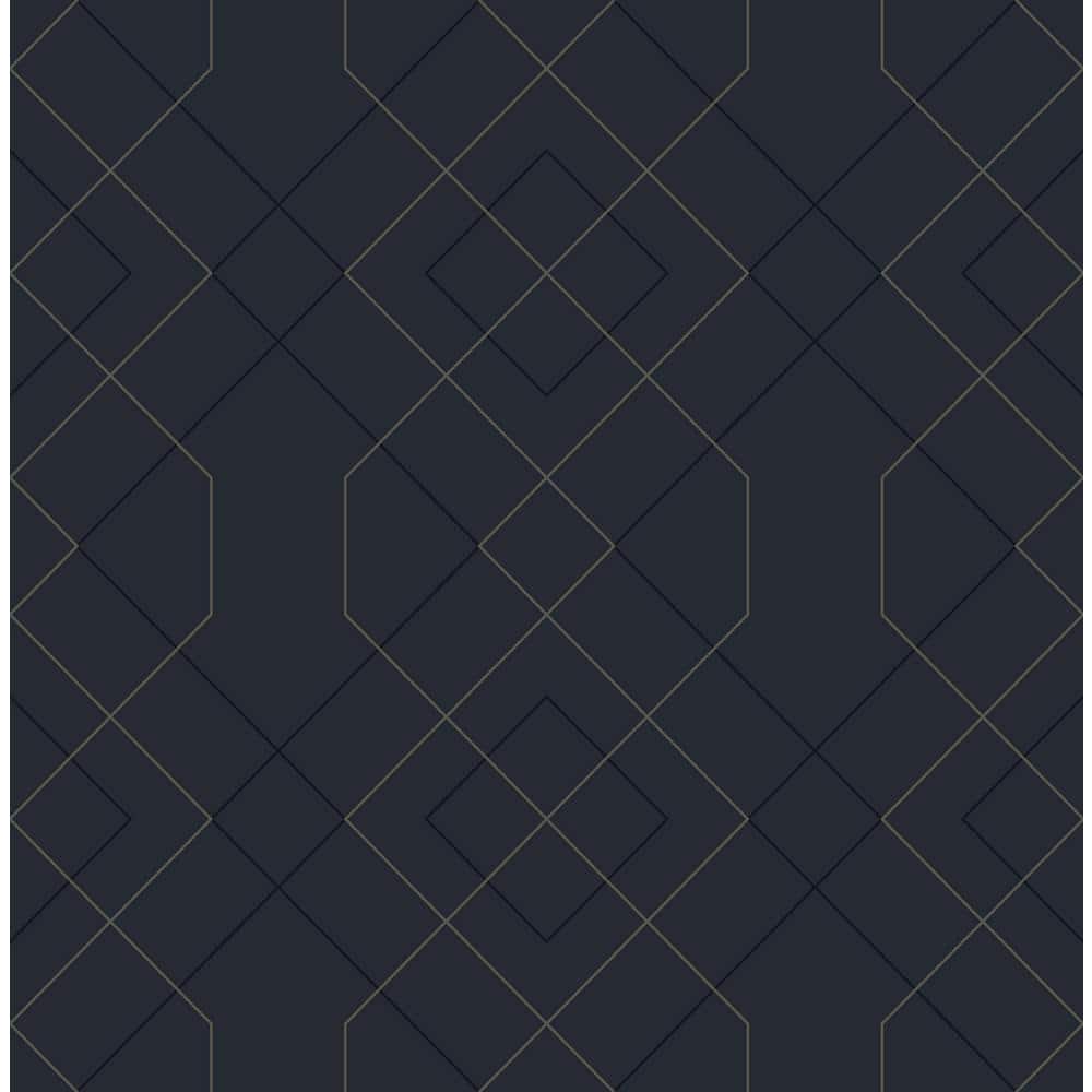 Scott Ballard Indigo Geometric Indigo Paper Strippable Roll (Covers 56.4 sq. ft.)