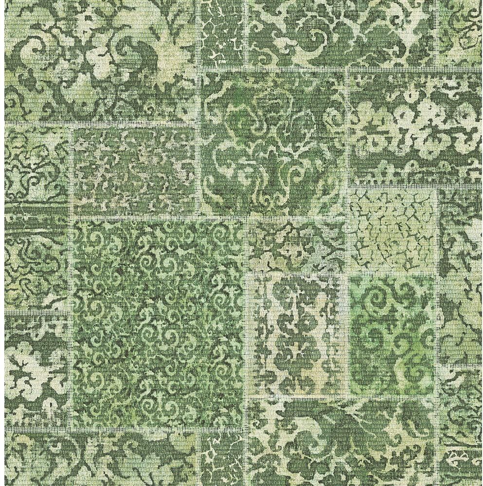 A-Street Prints Esma Green Vintage Carpet Paper Strippable Roll Wallpaper (Covers 56.4 sq. ft.)