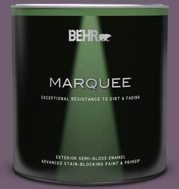 BEHR MARQUEE 1 qt. #S100-6 Blackberry Jam Semi-Gloss Enamel Exterior Paint & Primer