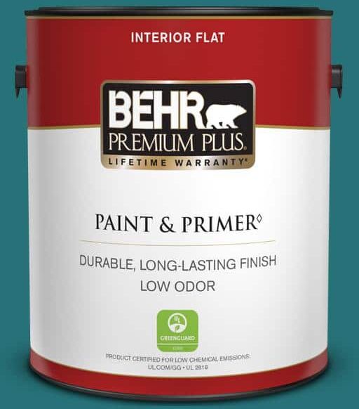 BEHR PREMIUM PLUS 1 gal. #520D-7 Mosaic Tile Flat Low Odor Interior Paint & Primer