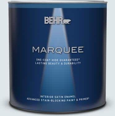 BEHR MARQUEE 1 qt. #570E-1 Glass Bead Satin Enamel Interior Paint & Primer