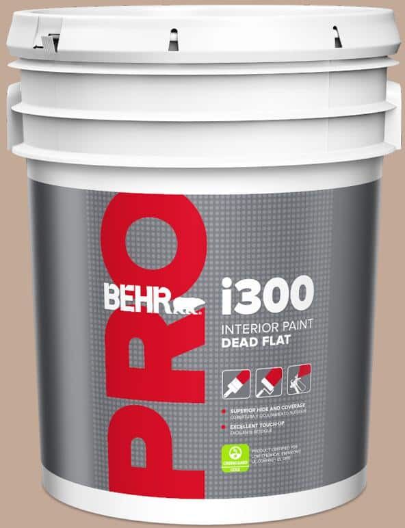 BEHR PRO 5 gal. #760B-4 Adobe Straw Dead Flat Interior Paint