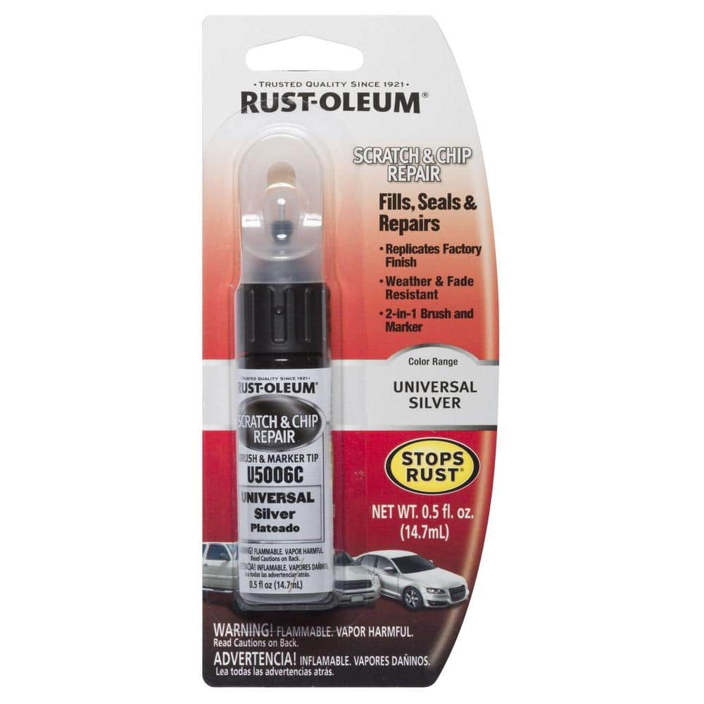 Rust-Oleum Automotive 0.5 oz. Universal Silver Scratch & Chip Repair Marker (6-Pack)