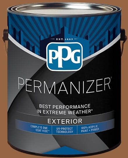 PERMANIZER 1 gal. PPG1070-7 Cinnamon Stick Semi-Gloss Exterior Paint