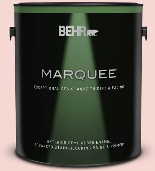 BEHR MARQUEE 1 gal. #M160-1 Cupcake Pink Semi-Gloss Enamel Exterior Paint & Primer