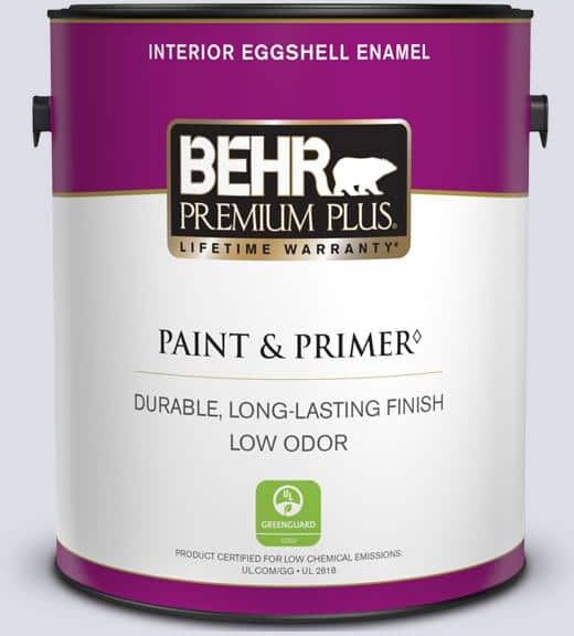 BEHR PREMIUM PLUS 1 gal. #640C-1 Hosta Flower Eggshell Enamel Low Odor Interior Paint & Primer