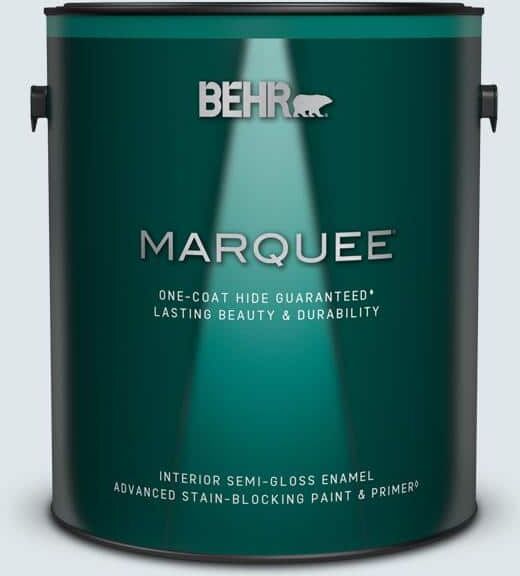 BEHR MARQUEE 1 gal. #570E-1 Glass Bead Semi-Gloss Enamel Interior Paint & Primer