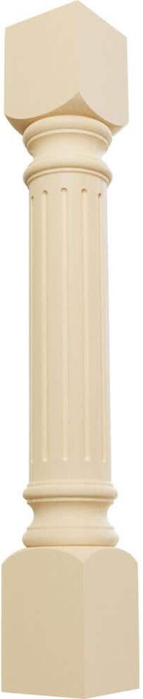 Ekena Millwork 5 in. x 5 in. x 35-1/2 in. Unfinished Maple Richmond Fluted Cabinet Column