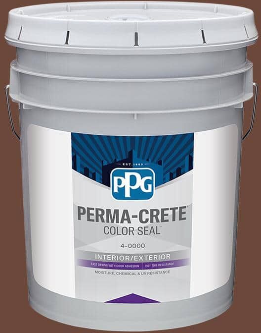 Perma-Crete Color Seal 5 gal. PPG1072-7 Bird House Brown Satin Interior/Exterior Concrete Stain