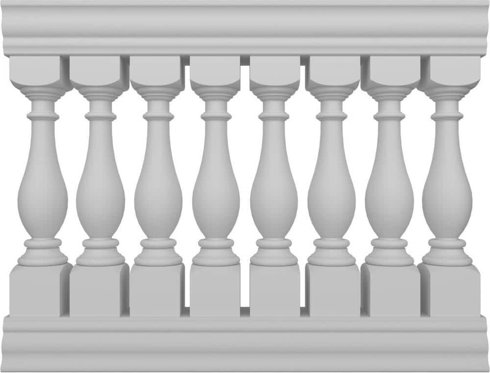 Ekena Millwork Fiberthane Legacy Balustrade 48 in. L x 40 in. H Fiberglass Railing Kit