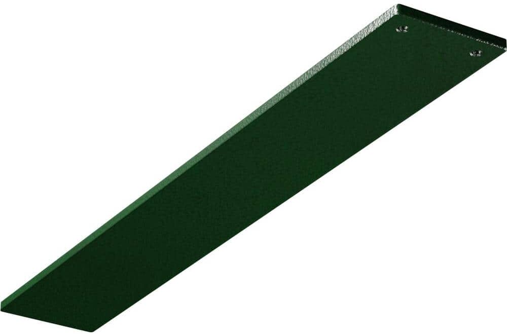 Ekena Millwork 3 in. x 0.25 in. x 20 in. Steel Hammered Deep Green Logan Bracket