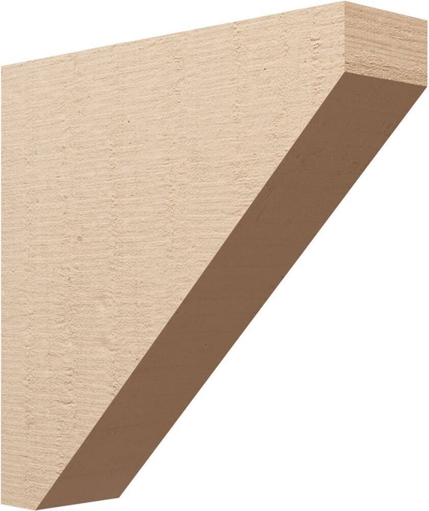 Ekena Millwork Thin Series 1 9 in. x 36 in. x 36 in. Concord Rough Cedar Woodgrain Timberthane Polyurethane Corbel in Primed Tan