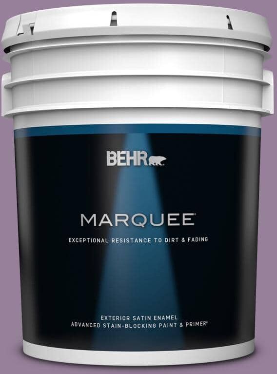 BEHR MARQUEE 5 gal. #670D-6 Mixed Berries Satin Enamel Exterior Paint & Primer