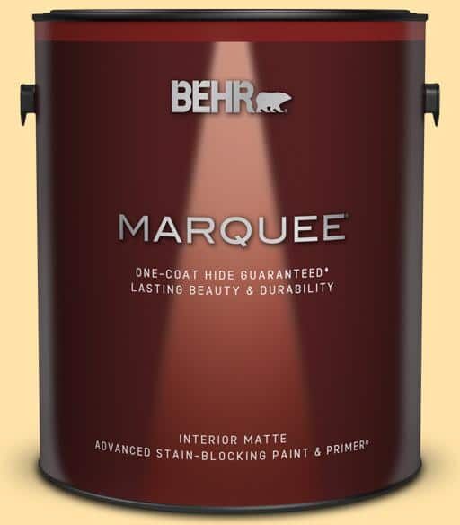 BEHR MARQUEE 1 gal. #P270-3 Sunflower Seed Matte Interior Paint & Primer