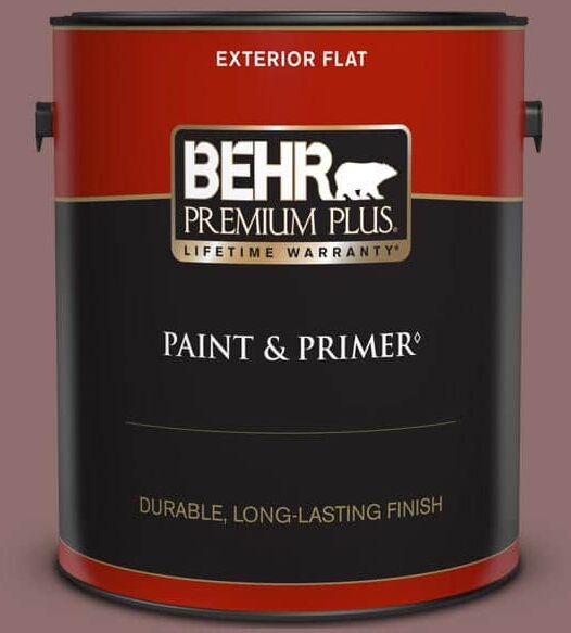 BEHR PREMIUM PLUS 1 gal. #MQ1-47 Touch of Class Flat Exterior Paint & Primer