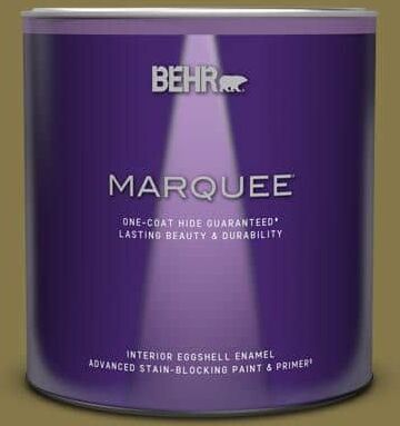 BEHR MARQUEE 1 qt. #M330-7 Green Tea Leaf Eggshell Enamel Interior Paint & Primer