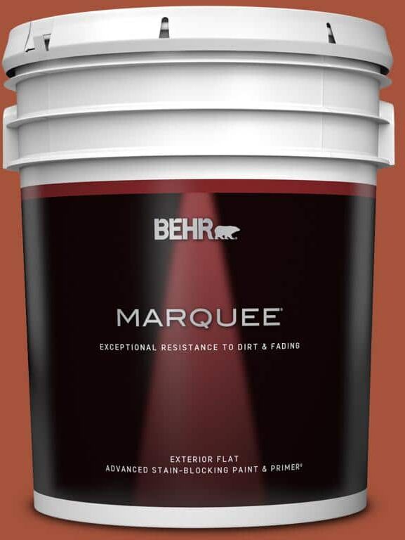 BEHR MARQUEE 5 gal. #S-H-210 New Penny Flat Exterior Paint & Primer