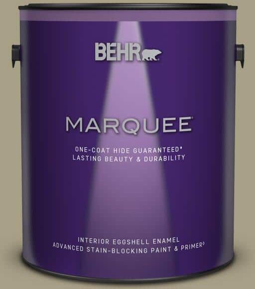 BEHR MARQUEE 1 gal. #N340-4 Tent Green One-Coat Hide Eggshell Enamel Interior Paint & Primer