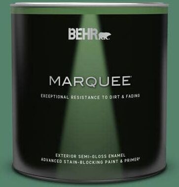 BEHR MARQUEE 1 qt. #M420-6 Tournament Field Semi-Gloss Enamel Exterior Paint & Primer