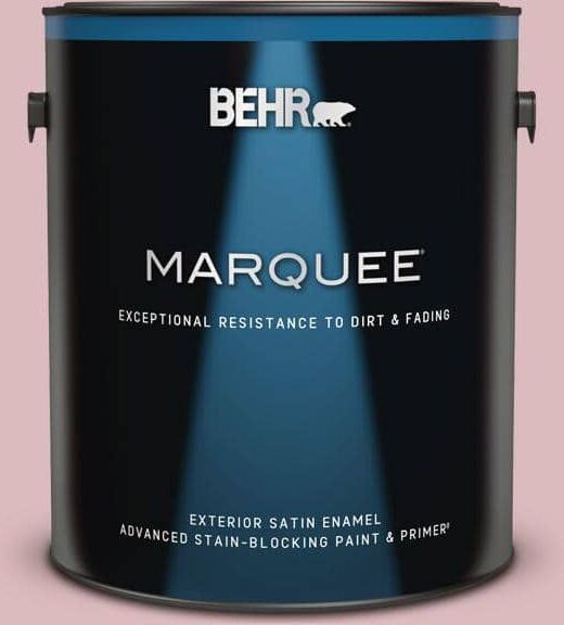 BEHR MARQUEE 1 gal. #S130-2 Shy Smile Satin Enamel Exterior Paint & Primer