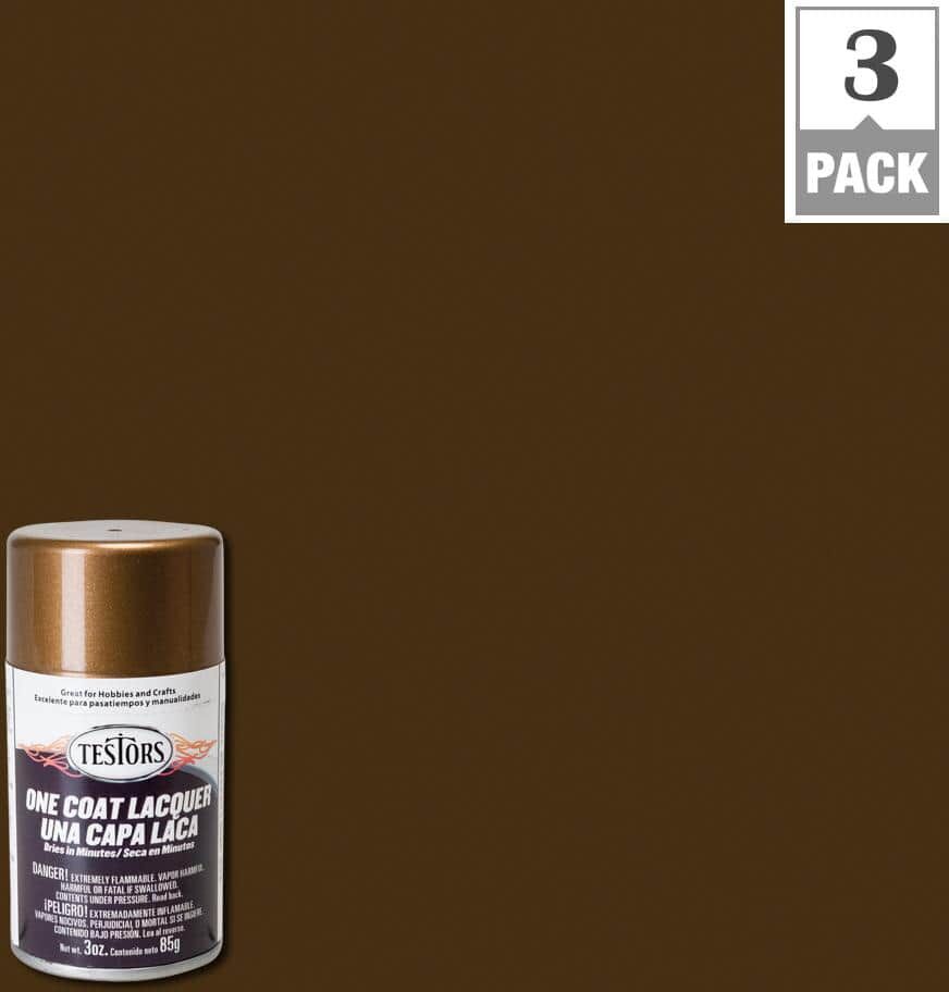 Testors 3 oz. Bronze Lacquer Spray Paint (3-Pack)