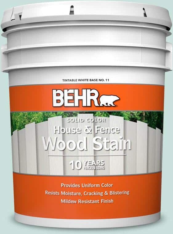 BEHR 5 gal. #M440-1 Rio Sky Solid Color House and Fence Exterior Wood Stain