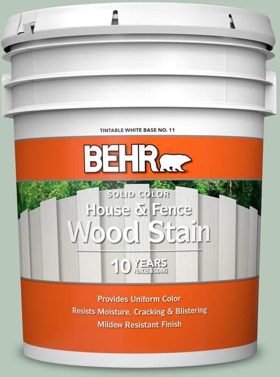 BEHR 5 gal. #S410-3 Pond's Edge Solid Color House and Fence Exterior Wood Stain