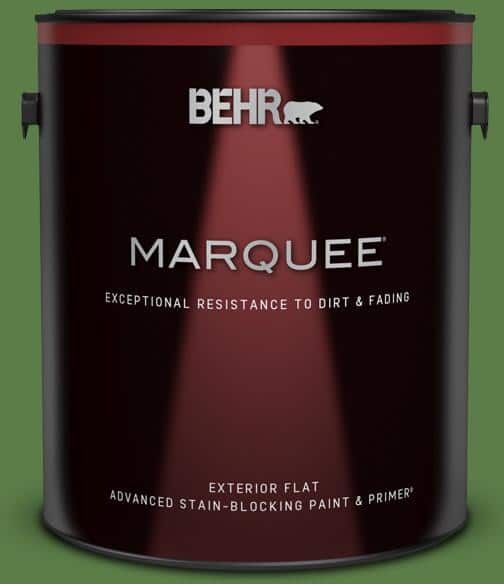 BEHR MARQUEE 1 gal. #440D-6 Grassy Field Flat Exterior Paint & Primer