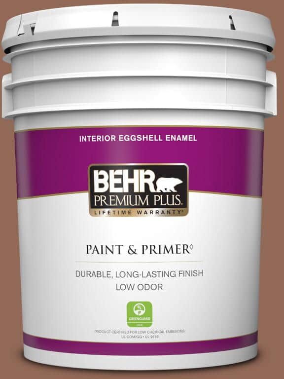 BEHR PREMIUM PLUS 5 gal. #S190-6 Rio Rust Eggshell Enamel Low Odor Interior Paint & Primer