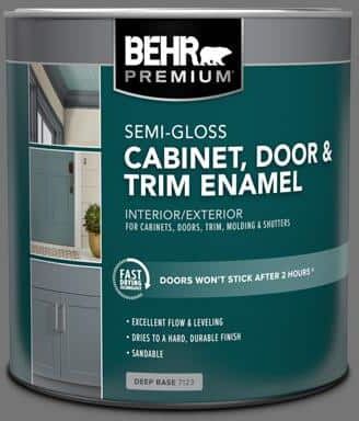 BEHR PREMIUM 1 qt. #N520-5 Iron Mountain Semi-Gloss Enamel Interior/Exterior Cabinet, Door & Trim Paint