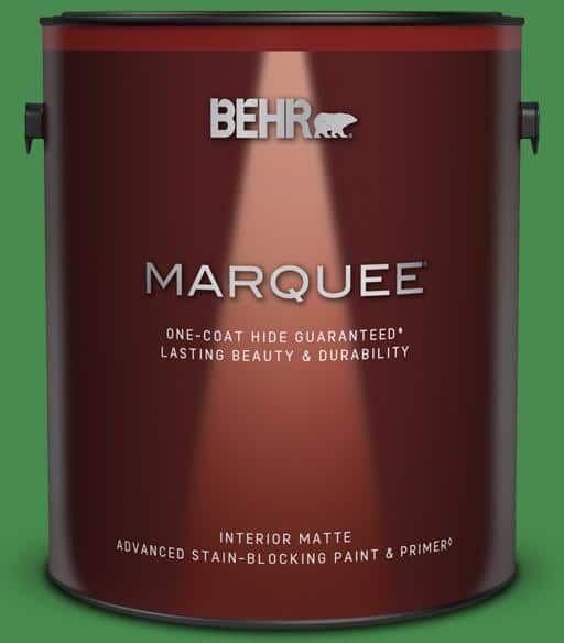 BEHR MARQUEE 1 gal. #MQ4-48 Planet Green One-Coat Hide Matte Interior Paint & Primer