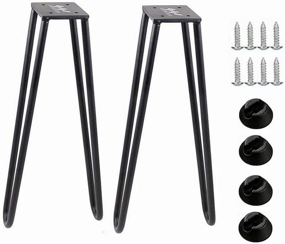 WINSOON 16 in. Solid Metal Coffee Table Legs, Skateboard Legs, Hairpin Table Legs Accessories General