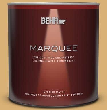 BEHR MARQUEE 1 qt. Home Decorators Collection #HDC-AC-08 Mustard Field Matte Interior Paint & Primer