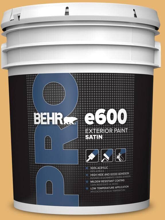 BEHR PRO 5 gal. #PPU6-04 Pyramid Gold Satin Exterior Paint