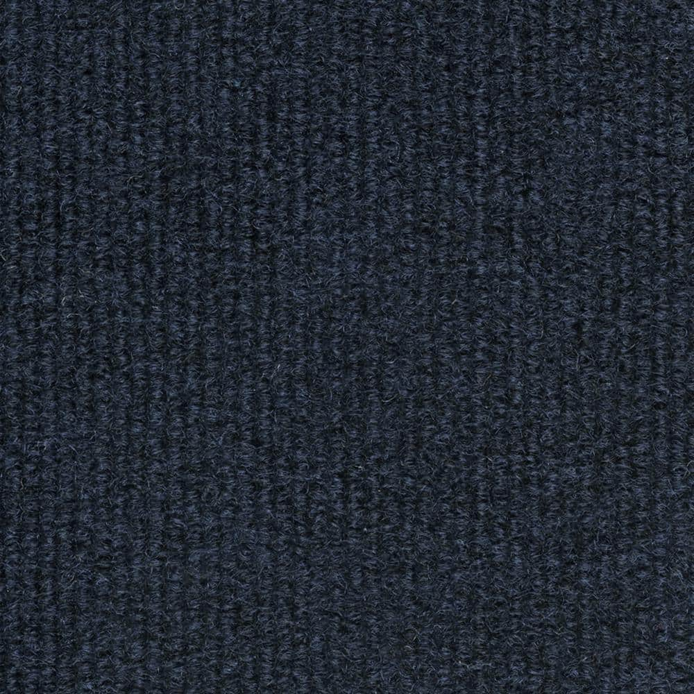 Navy Fabric Non-Pasted Moisture Resistant Wallpaper Roll (Covers 108 Sq. Ft.)