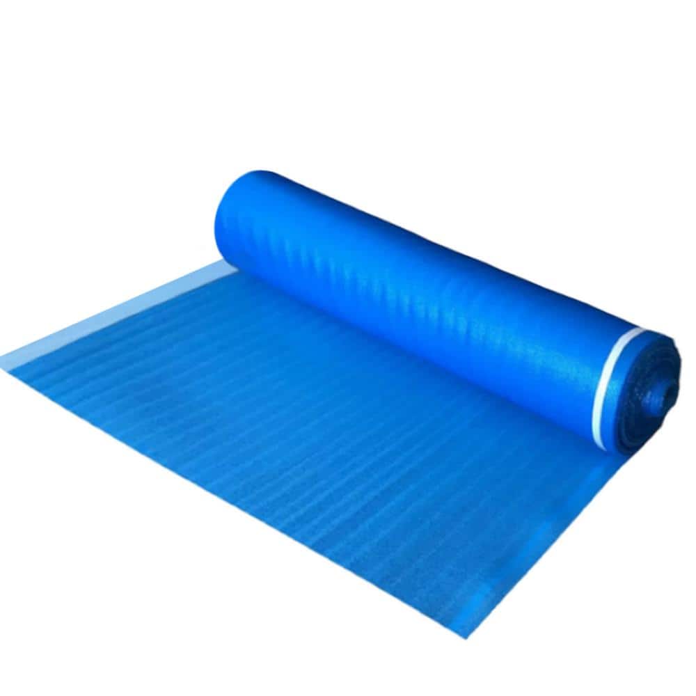 Dekorman Laminate Flooring Blue Foam Underlayment 3.6 ft W x 55.5 ft L x 2 mm T (200 sq.ft/roll)