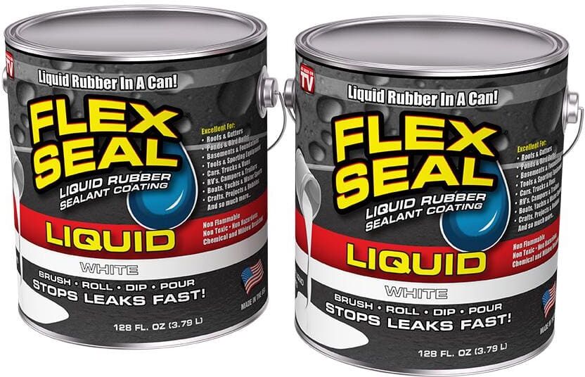 FLEX SEAL FAMILY OF PRODUCTS Flex Seal Liquid White 1 Gal. Liquid Rubber Sealant Coating (2-Piece)