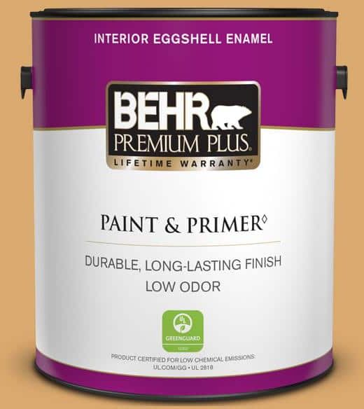 BEHR PREMIUM PLUS 1 gal. #ICC-70 Flower Field Eggshell Enamel Low Odor Interior Paint & Primer