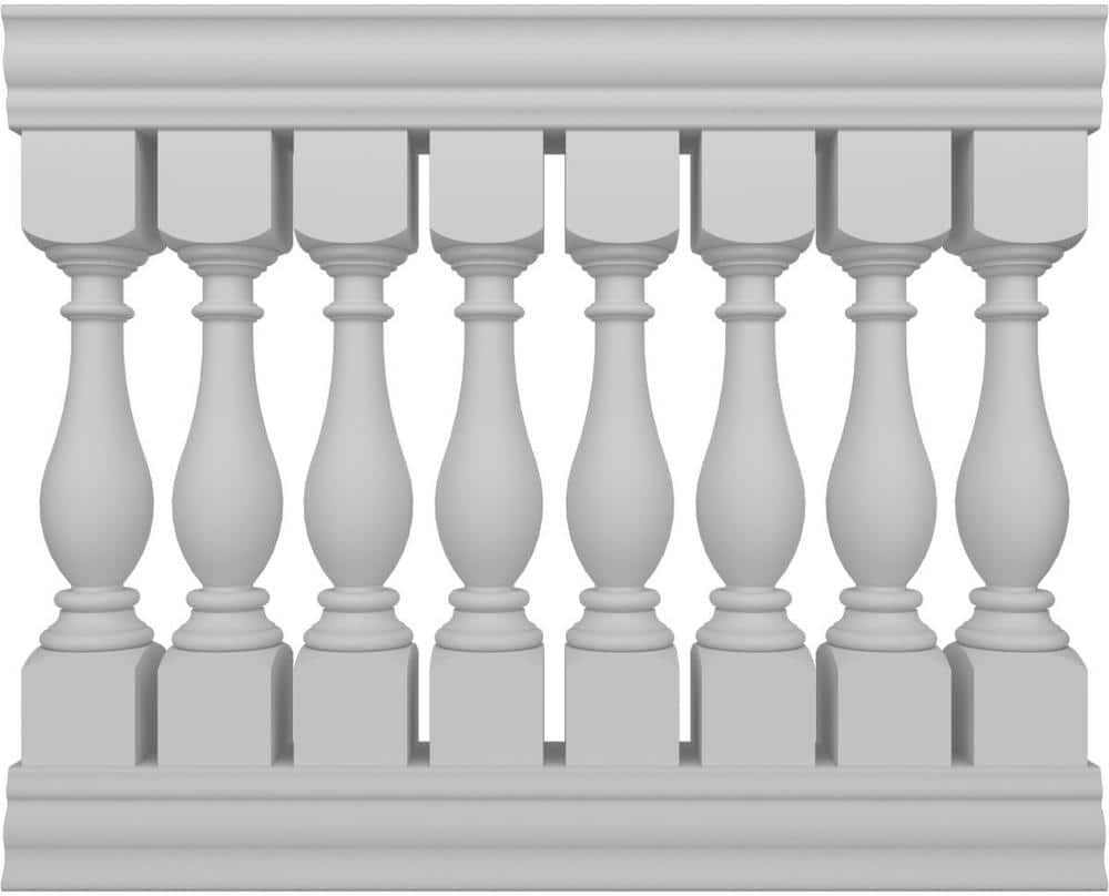 Ekena Millwork Fiberthane Legacy Balustrade 48 in. L x 42 in. H Fiberglass Railing Kit