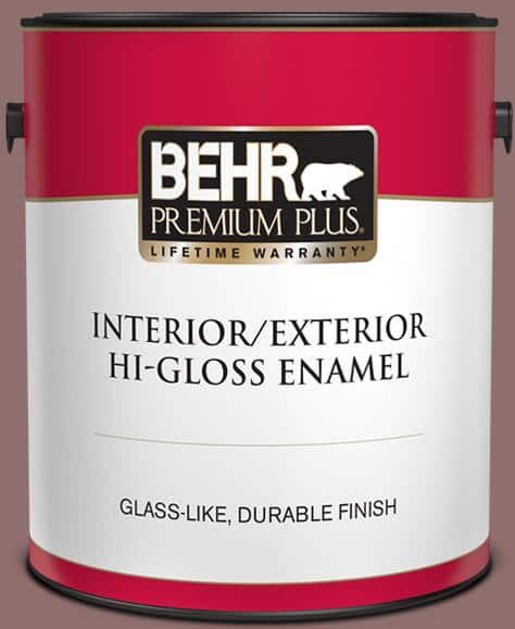 BEHR PREMIUM PLUS 1 gal. #MQ1-47 Touch of Class Hi-Gloss Enamel Interior/Exterior Paint