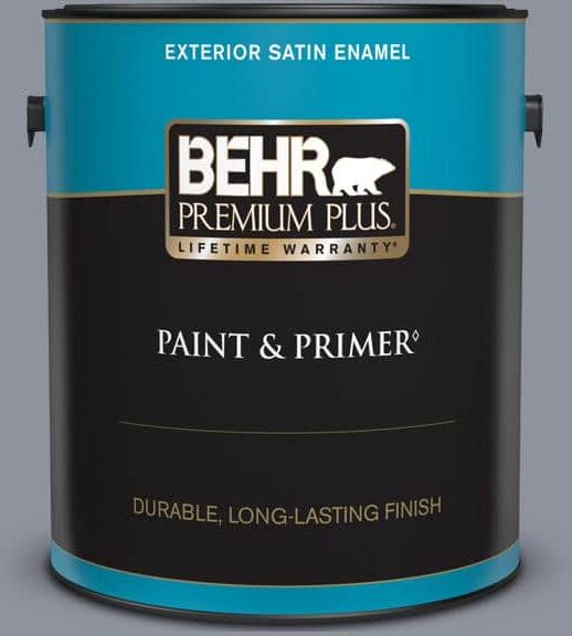 BEHR PREMIUM PLUS 1 gal. Home Decorators Collection #HDC-AC-26A Lilac Fields Satin Enamel Exterior Paint & Primer