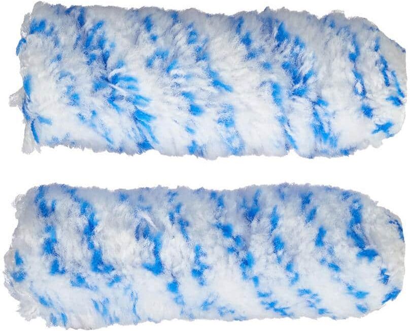 Dracelo 4-1/2 in. x 1/2 in. Mini Fabric Blue Paint Roller Covers (2-Pack )