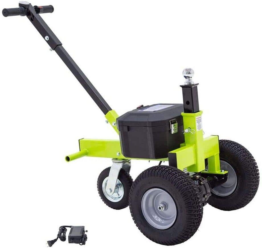 YARD TUFF Adjustable 3500 Lbs Capacity Electric Trailer Dolly, Green