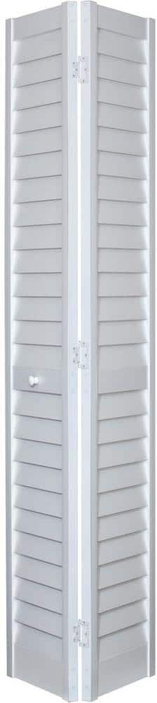 Home Fashion Technologies 36 in. x 80 in. 3 in. Louver/Louver White PVC Composite Interior Bi-Fold Door